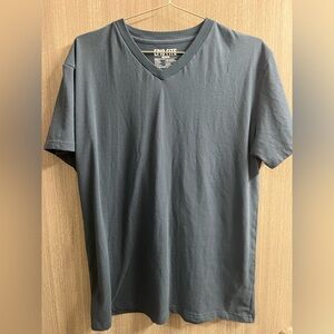 Epic Fits V Neck T Shirt Size Medium Blue